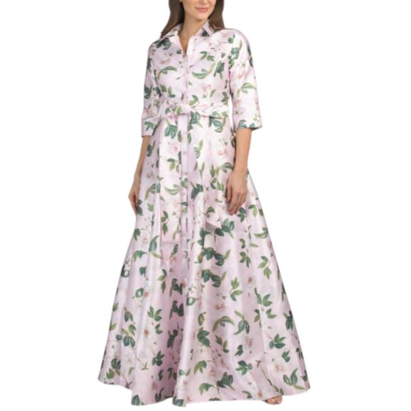 RENE BY RENE RUIZ Dresses & Skirts - RENE BY RENE RUIZ Three-quarter Sleeve Jacquard Shirt Gown